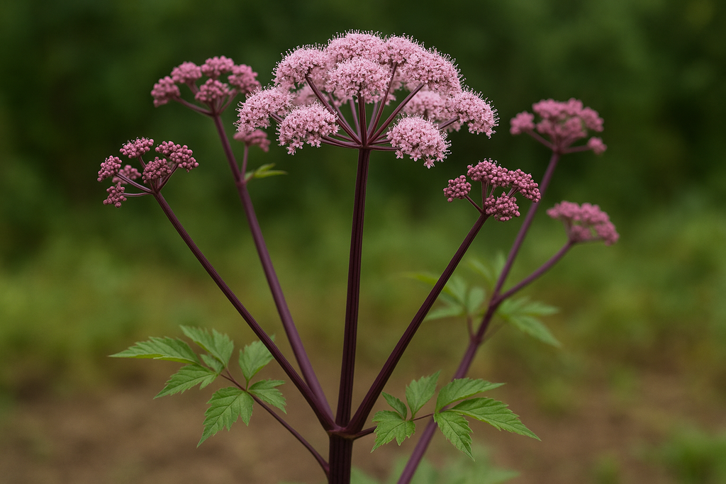 Angelica sylvestris purpurea ANGELICA PURPLE VICAR'S MEAD Holy
