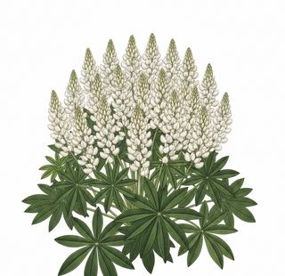 Lupin lupini white lupinus compact dwarf