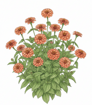 Zinnia hybrida ZINNIA 'PROFUSION APRICOT'