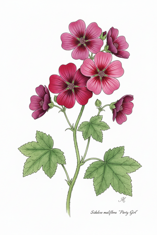 Sidalcea malviflora PRAIRIE MALLOW PARTY GIRL, PARTYGIRL