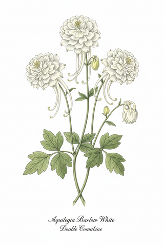 Aquilegia BARLOW WHITE DOUBLE COLUMBINE