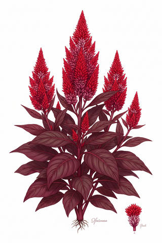 Celosia argentea plumosa CELOSIA DRAGON'S BREATH