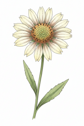 Gaillardia pulchella <br>BLANKET FLOWER 'SUNDANCE CREAMY WHITE'.