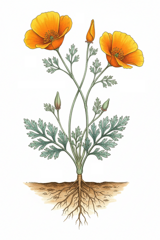 Eschscholzia californica POPPY CALIFORNIA BALLERINA MIX