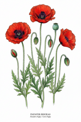 Papaver rhoeas <br>FLANDERS POPPY, CORN POPPY