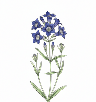 Gentiana gracilipes, G.Dahurica <br>GRASS-LEAVED GENTIAN
