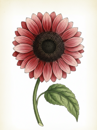 Helianthus annuus <br>SUNFLOWER 'CHERRY ROSE'