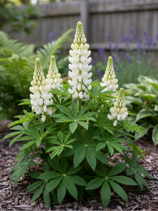 Lupinus perennis <br>LUPIN MINI-GALLERY WHITE