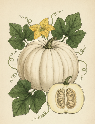 Cucurbita maxima GIANT POLAR BEAR PUMPKIN