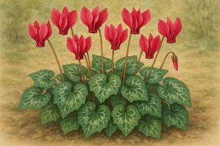 Cyclamen hederifolium RED IVY LEAVED CYCLAMEN