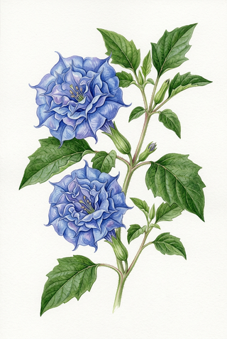 Datura eryngium <br>DATURA DOUBLE BLUE