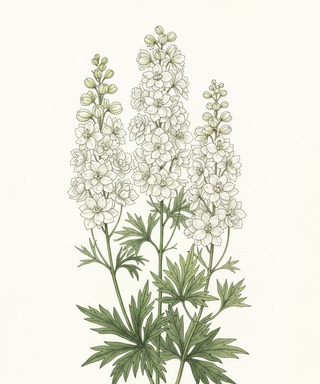 Delphinium elatum <br>DELPHINIUM 'DOUBLE INNOCENCE' White Double