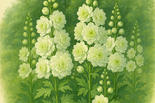 Delphinium elatum <br>DELPHINIUM GREEN TWIST