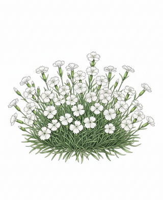 Dianthus deltoides alba DIANTHUS CONFETTI WHITE, MAIDEN PINKS