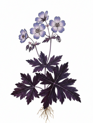 Geranium pratense DARK PERENNIAL GERANIUM PURPLE HAZE
