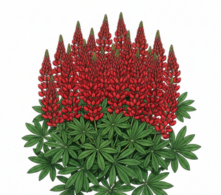 lupini lupinus red compact dwarf