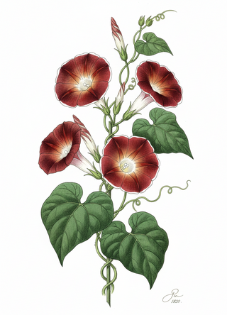 Ipomoea nil <br>MORNING GLORY 'CHOCOLATE'