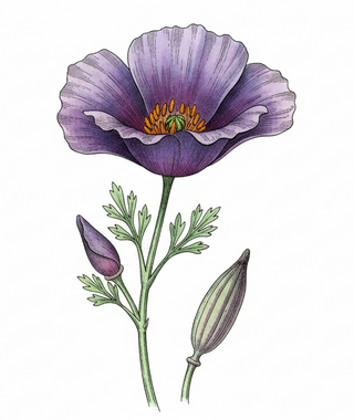 Eschscholzia californica POPPY CALIFORNIA 'PURPLE GLEAM'