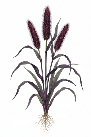 Pennisetum glaucum nigrum PURPLE MAJESTY GRASS, ORNAMENTAL MILLET