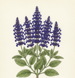 Salvia superba <br>DWARF BLUE QUEEN SAGE