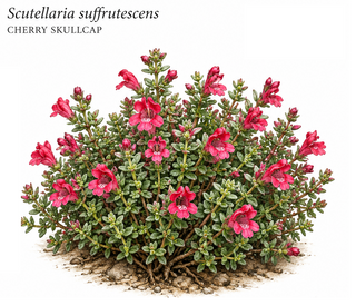 Scutellaria suffrutescens <br>DOWNY SKULLCAP LITTLE CHERRY