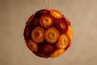 strawflower ball ornament
