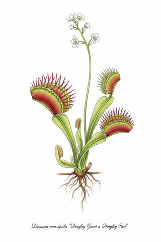 Dionaea muscipula <br>VENUS FLYTRAP DINGLEY GIANT x DINGLEY RED