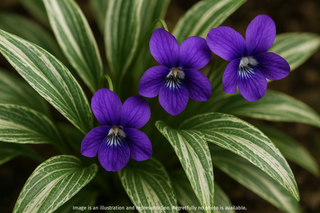 Viola mandshurica <br>VARIEGATED VIOLA