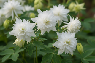 Aquilegia <br>BARLOW WHITE DOUBLE COLUMBINE